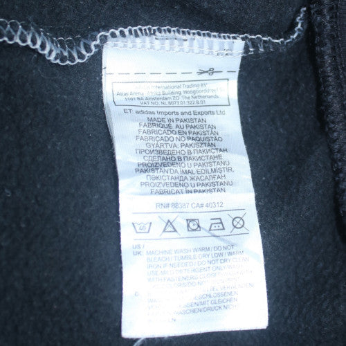 Adidas Men's Grey Full Zip Hoodie Size L Sports Fleece Sweatshirt