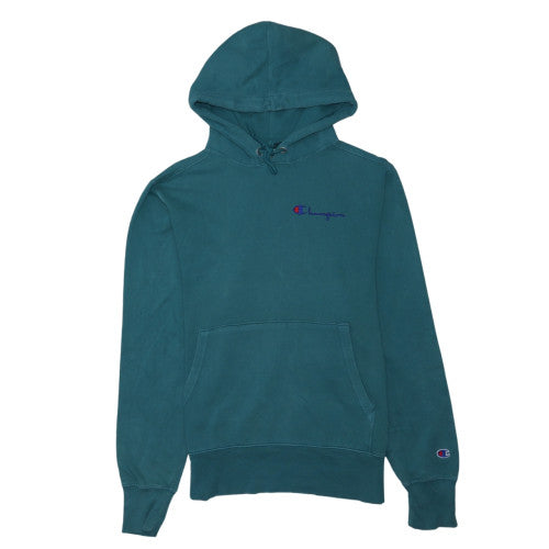 Champion Men's Green Small Pullover Hoodie with Embroidered Logo