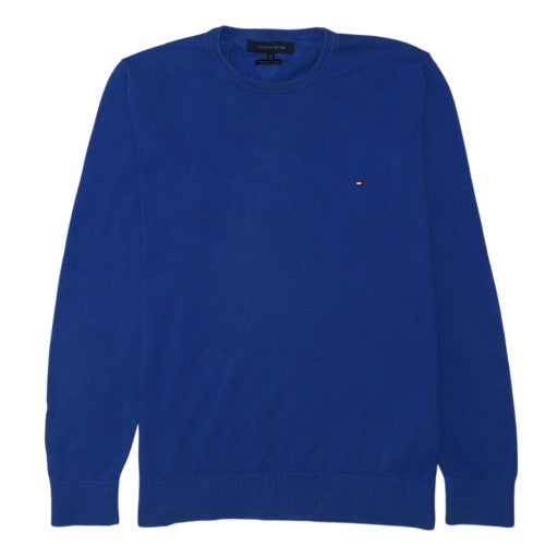 Tommy Hilfiger Men's Blue Cotton Crew Neck Pullover Jumper M