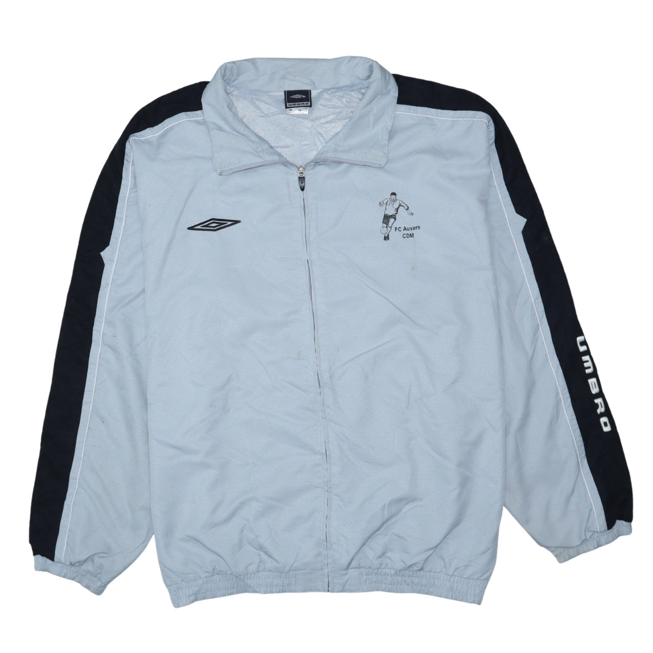 Umbro Men’s Blue Track Sports Jacket L Football Zip Top
