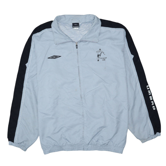 Umbro Men’s Blue Track Sports Jacket L Football Zip Top