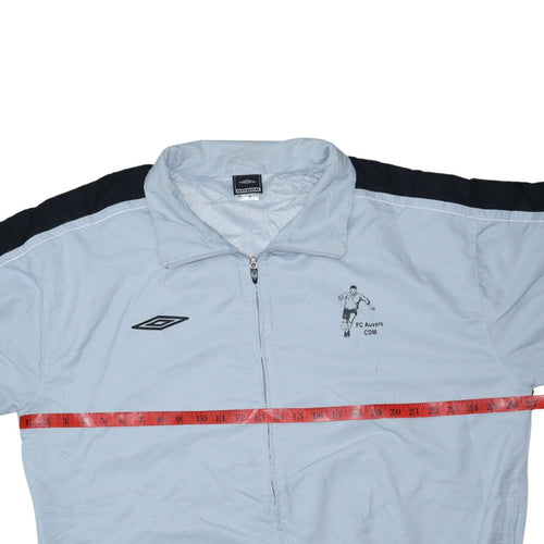 Umbro Men’s Blue Track Sports Jacket L Football Zip Top