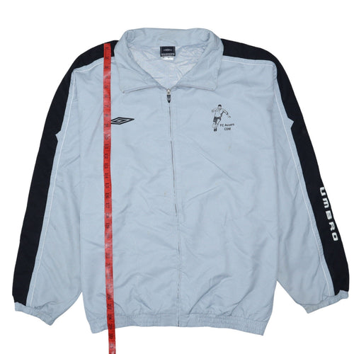 Umbro Men’s Blue Track Sports Jacket L Football Zip Top
