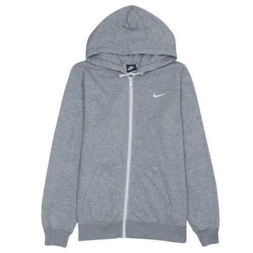 Nike Men's Grey Full Zip Hoodie XL Cotton Blend