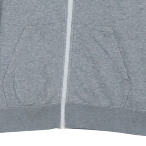 Nike Men's Grey Full Zip Hoodie XL Cotton Blend