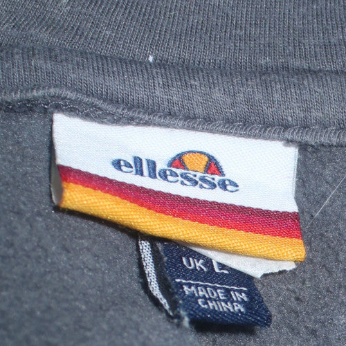 Ellesse Men’s Grey Pullover Hoodie L Regular Fit Sports Style