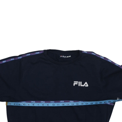 FILA Men's Blue Crew Neck Logo Sweatshirt Size L Pullover