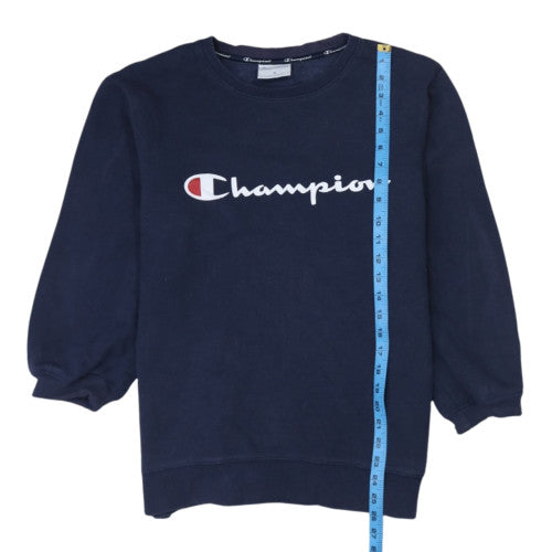 Champion Men's Blue Logo Pullover Sweatshirt Size M