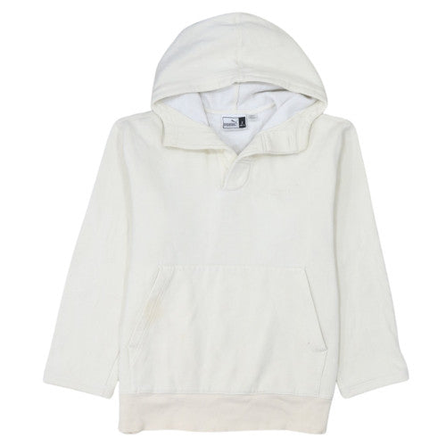 Puma Men's Ivory Pullover Hoodie Size L Fleece Sportswear