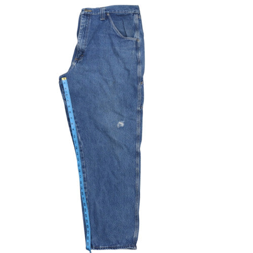 Wrangler Riggs Workwear Blue Men's 38x32 Straight Fit Denim Jeans