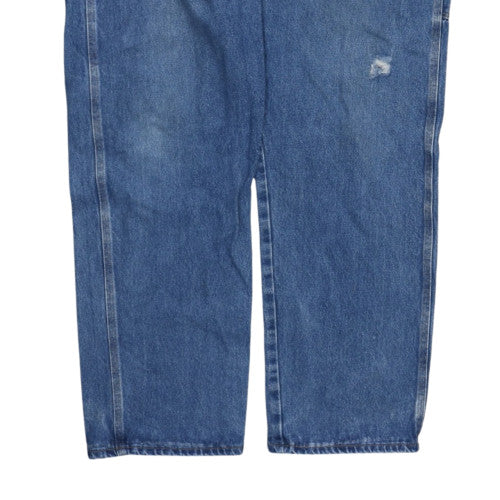 Wrangler Riggs Workwear Blue Men's 38x32 Straight Fit Denim Jeans