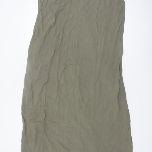 Marks and Spencer Women’s Green Viscose Slip Midi Dress Size 16