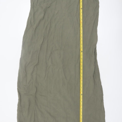 Marks and Spencer Women’s Green Viscose Slip Midi Dress Size 16