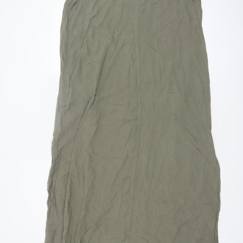Marks and Spencer Women’s Green Viscose Slip Midi Dress Size 16