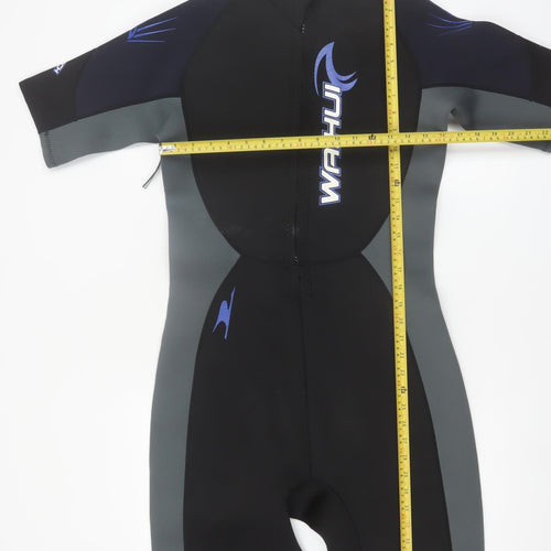 Waihui Men's Black & Grey Short Sleeve Wetsuit Large Neoprene