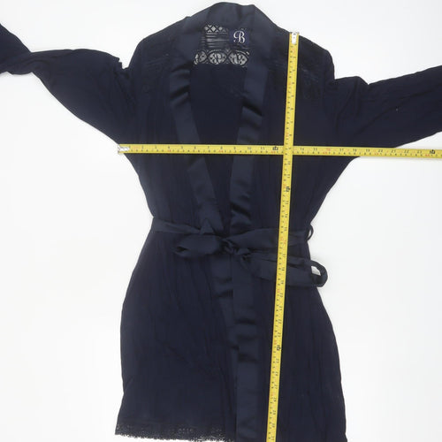 Ted Baker Women's Blue Lace Trim Belted Robe Kimono 8-10