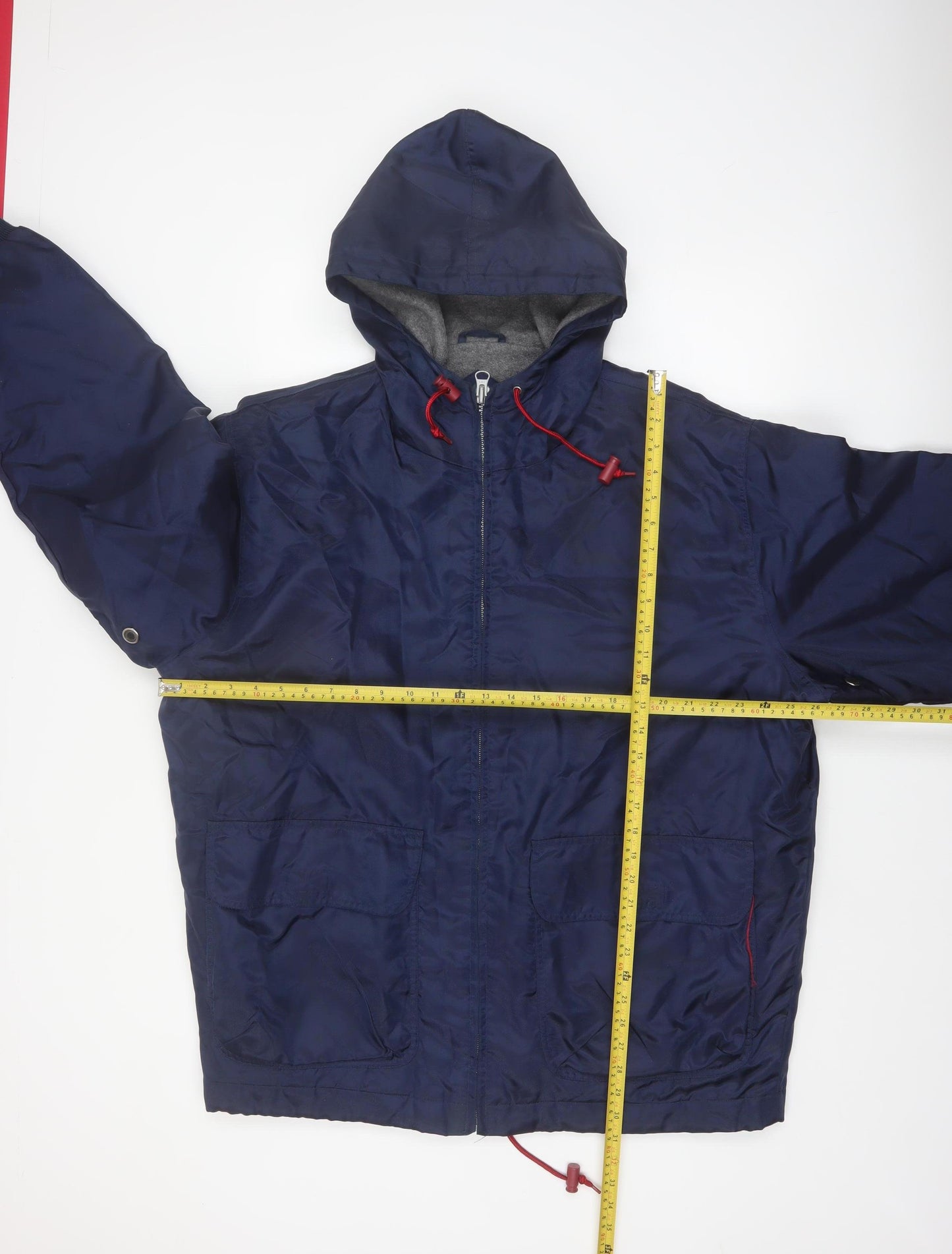 Grenadier Men's Blue Hooded Nylon Parka Jacket L