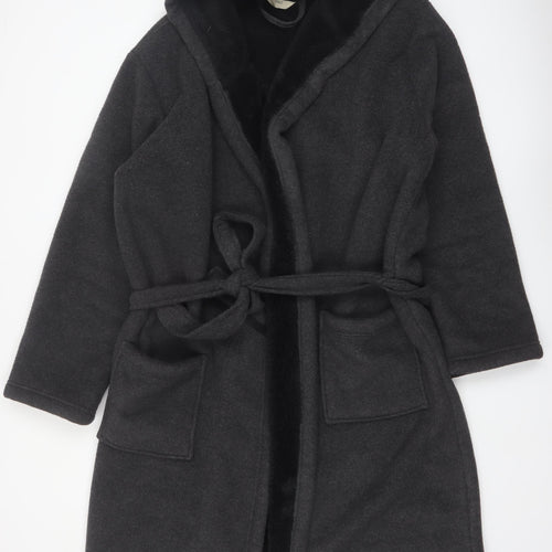 Marks and Spencer Men's Black Fleece Hooded Robe XL Winter Nightwear
