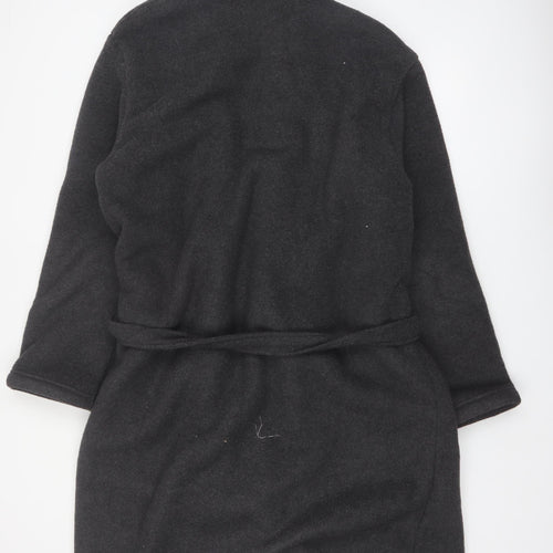 Marks and Spencer Men's Black Fleece Hooded Robe XL Winter Nightwear
