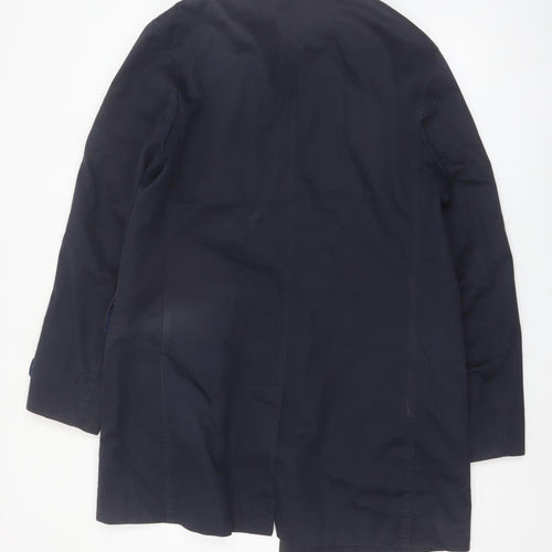 Charles Tyrwhitt Men's Blue 44R Cotton Lined Mid-Length Coat