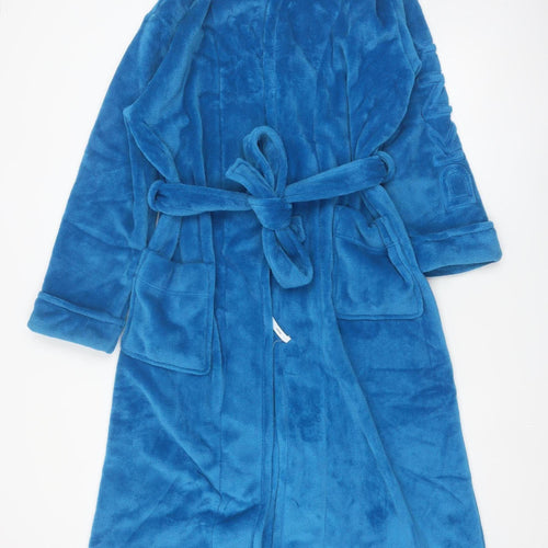 DKNY Men's Blue Fleece Belted Robe Size S