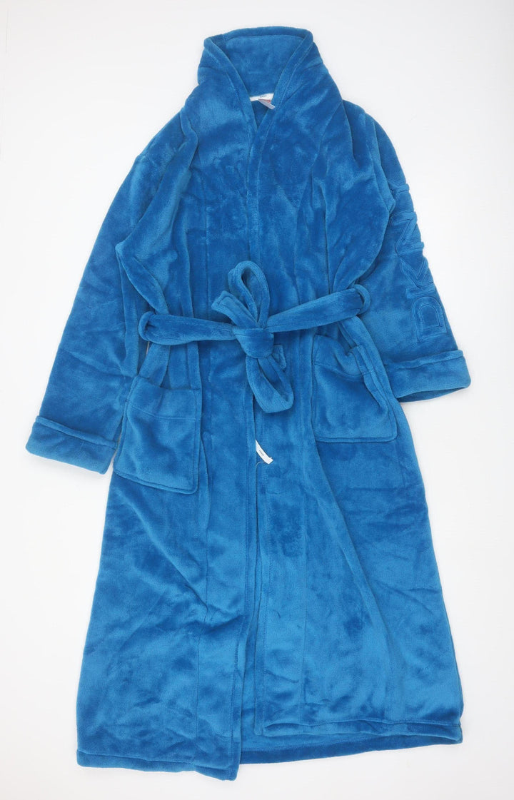 DKNY Men's Blue Fleece Belted Robe Size S