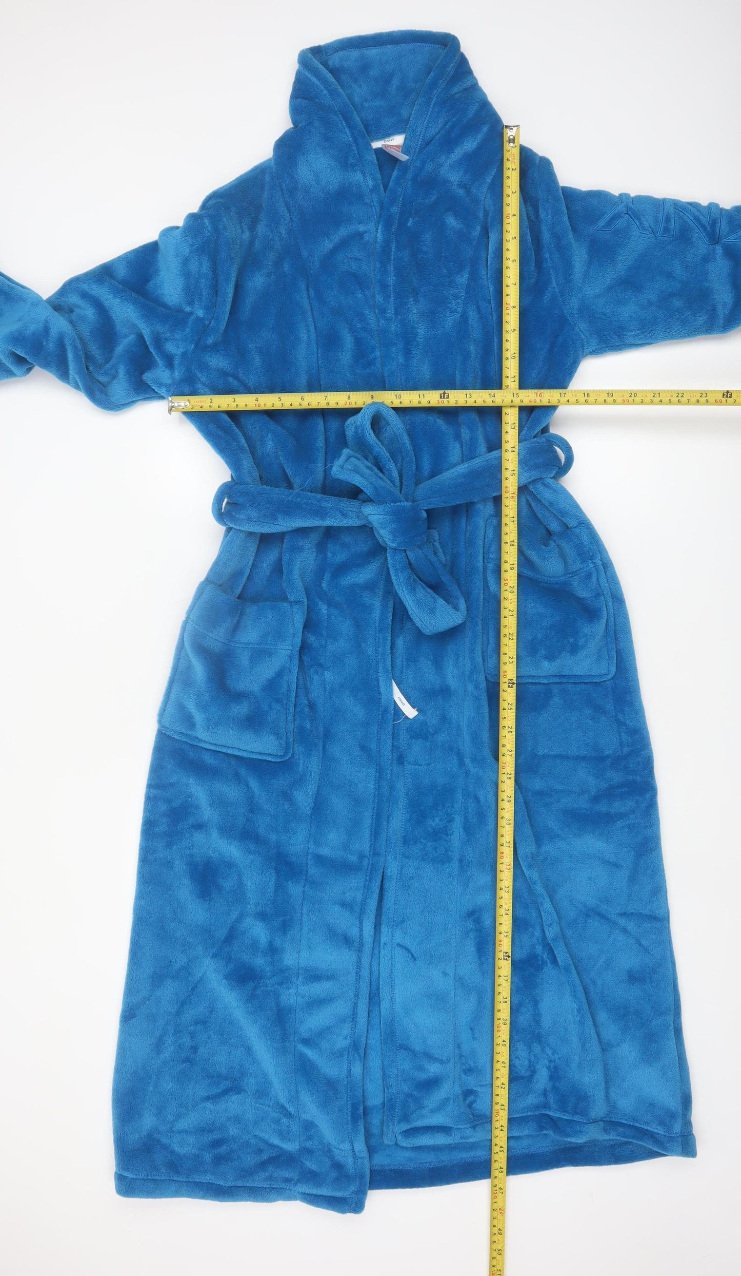 DKNY Men's Blue Fleece Belted Robe Size S
