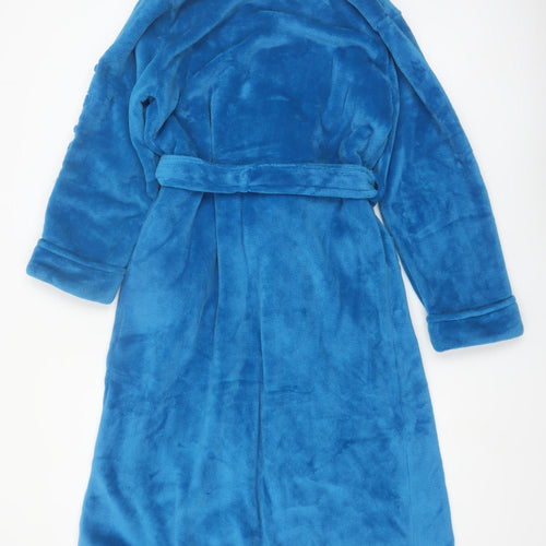 DKNY Men's Blue Fleece Belted Robe Size S