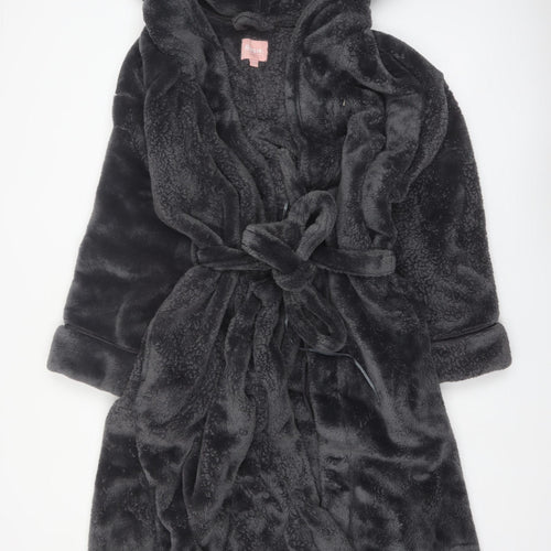 Marks and Spencer Women Grey Fleece Hooded Robe XL Winter