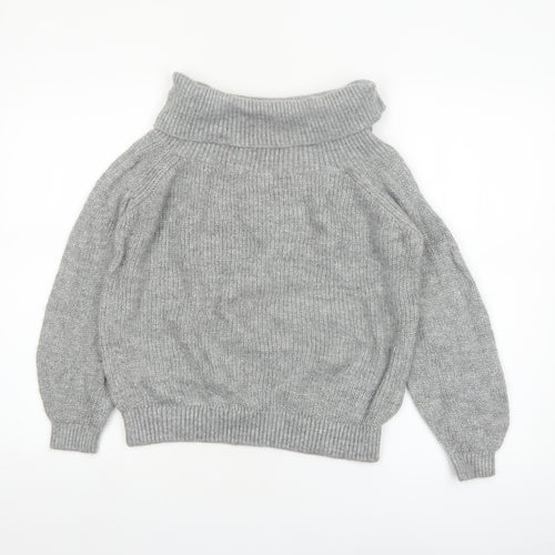 Next Women Grey L Roll Neck Knit Pullover Jumper