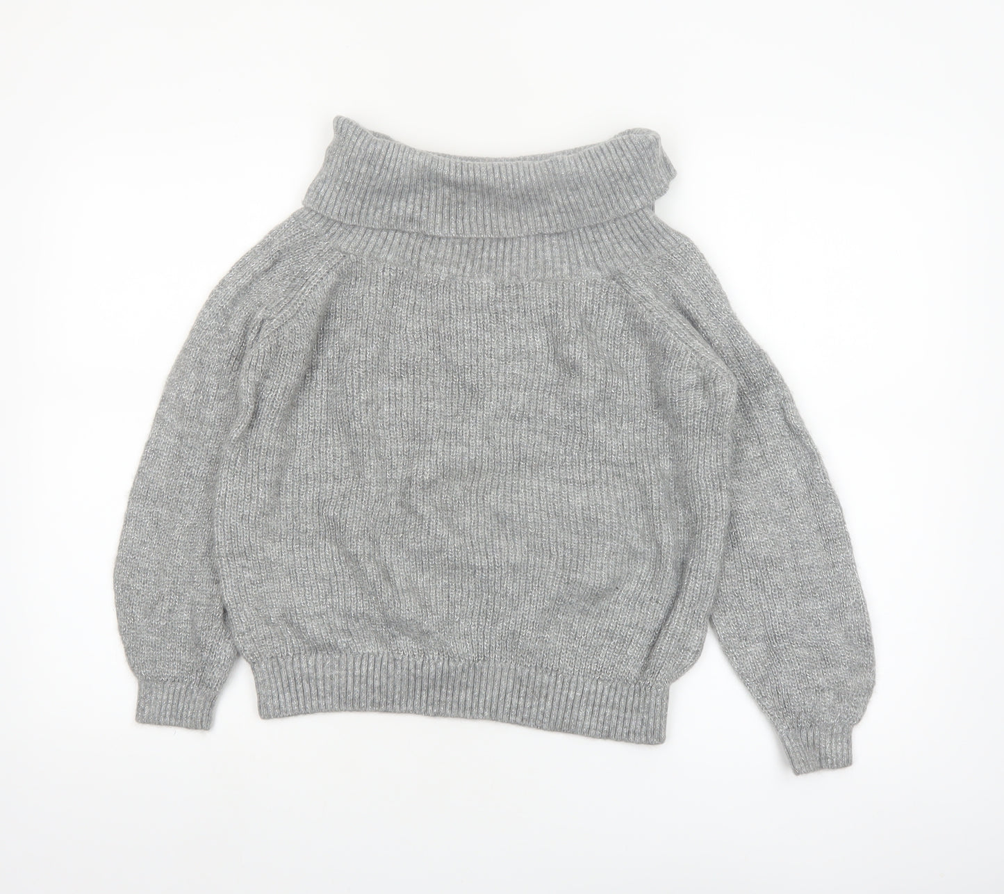 Next Women Grey L Roll Neck Knit Pullover Jumper
