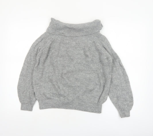 Next Women Grey L Roll Neck Knit Pullover Jumper