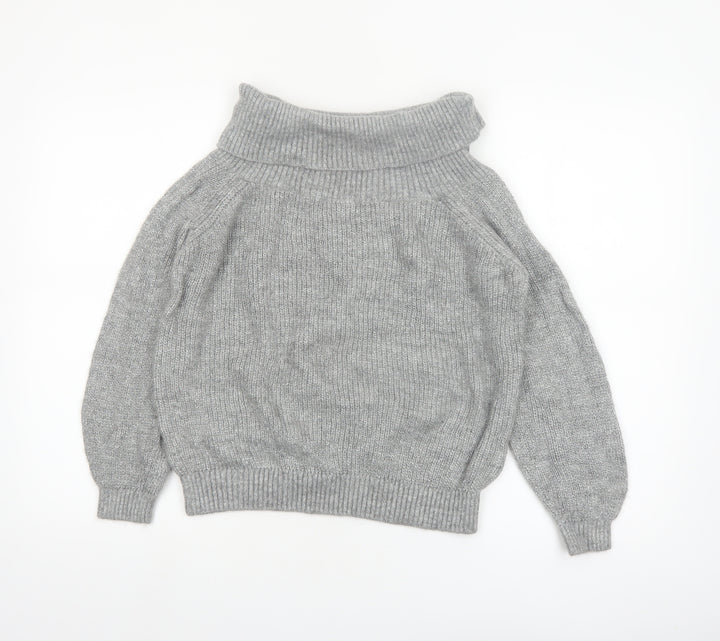 Next Women Grey L Roll Neck Knit Pullover Jumper