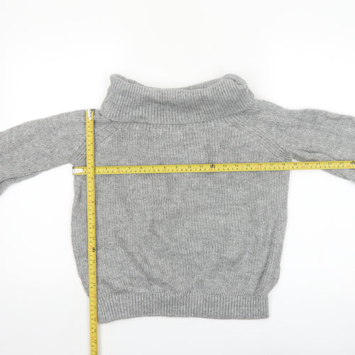 Next Women Grey L Roll Neck Knit Pullover Jumper