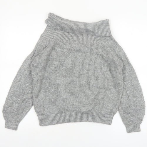 Next Women Grey L Roll Neck Knit Pullover Jumper