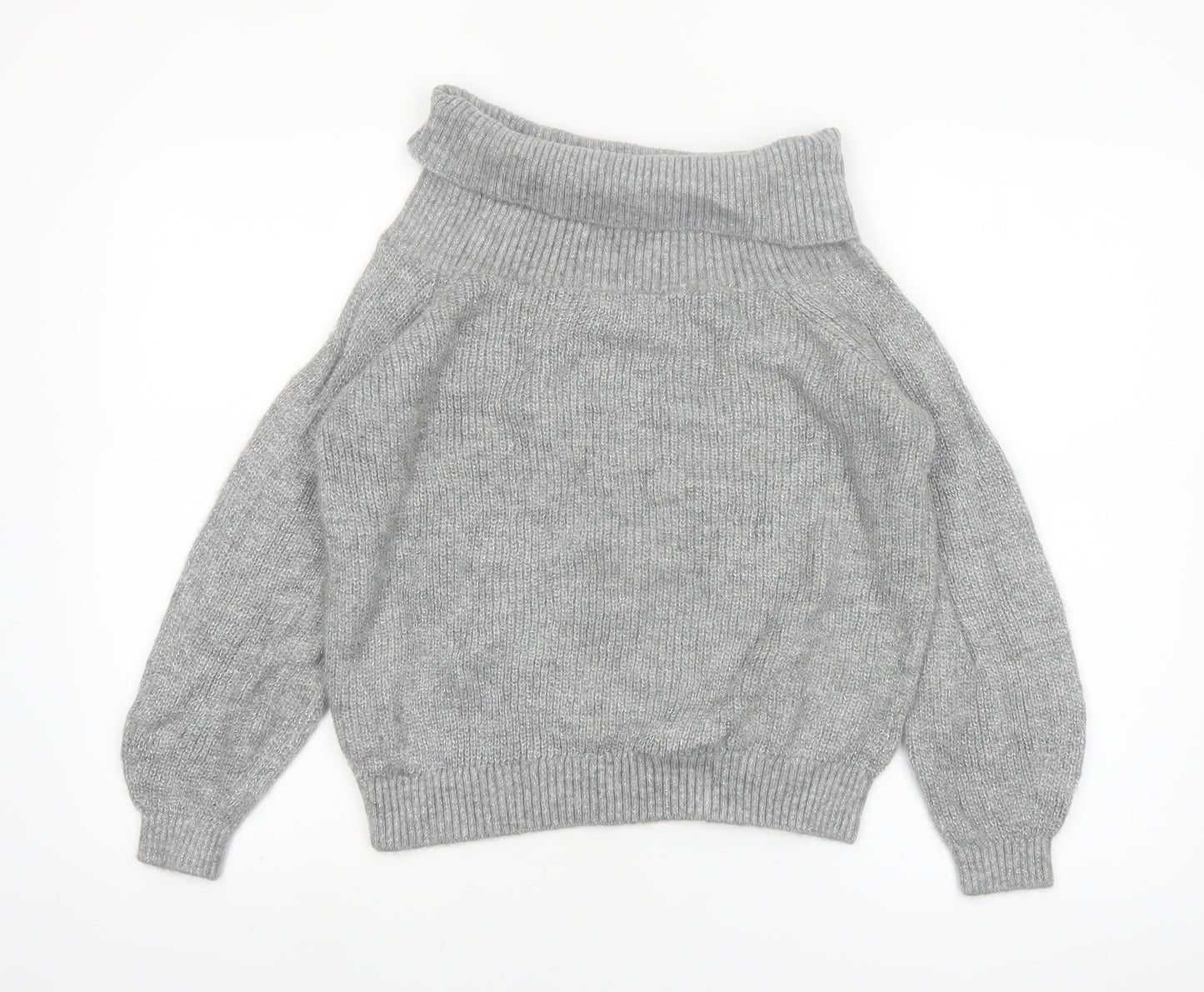 Next Women Grey L Roll Neck Knit Pullover Jumper