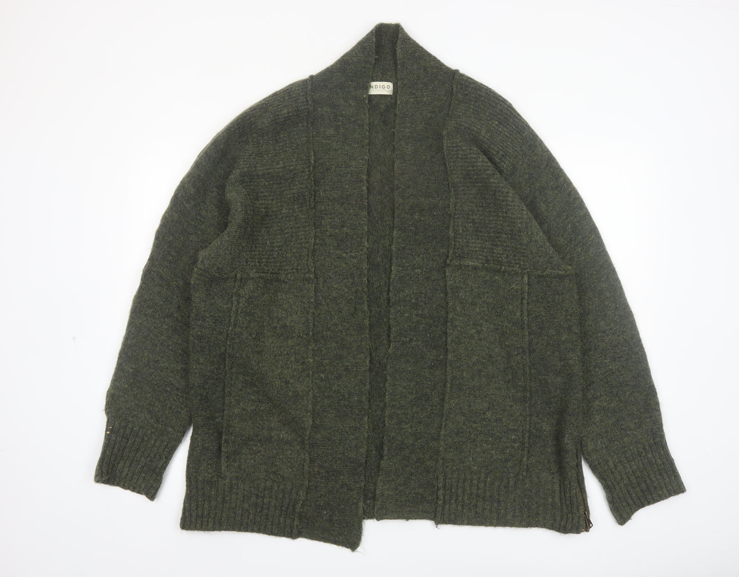 Marks and Spencer Womens Green Size L Chunky-Knit Cardigan