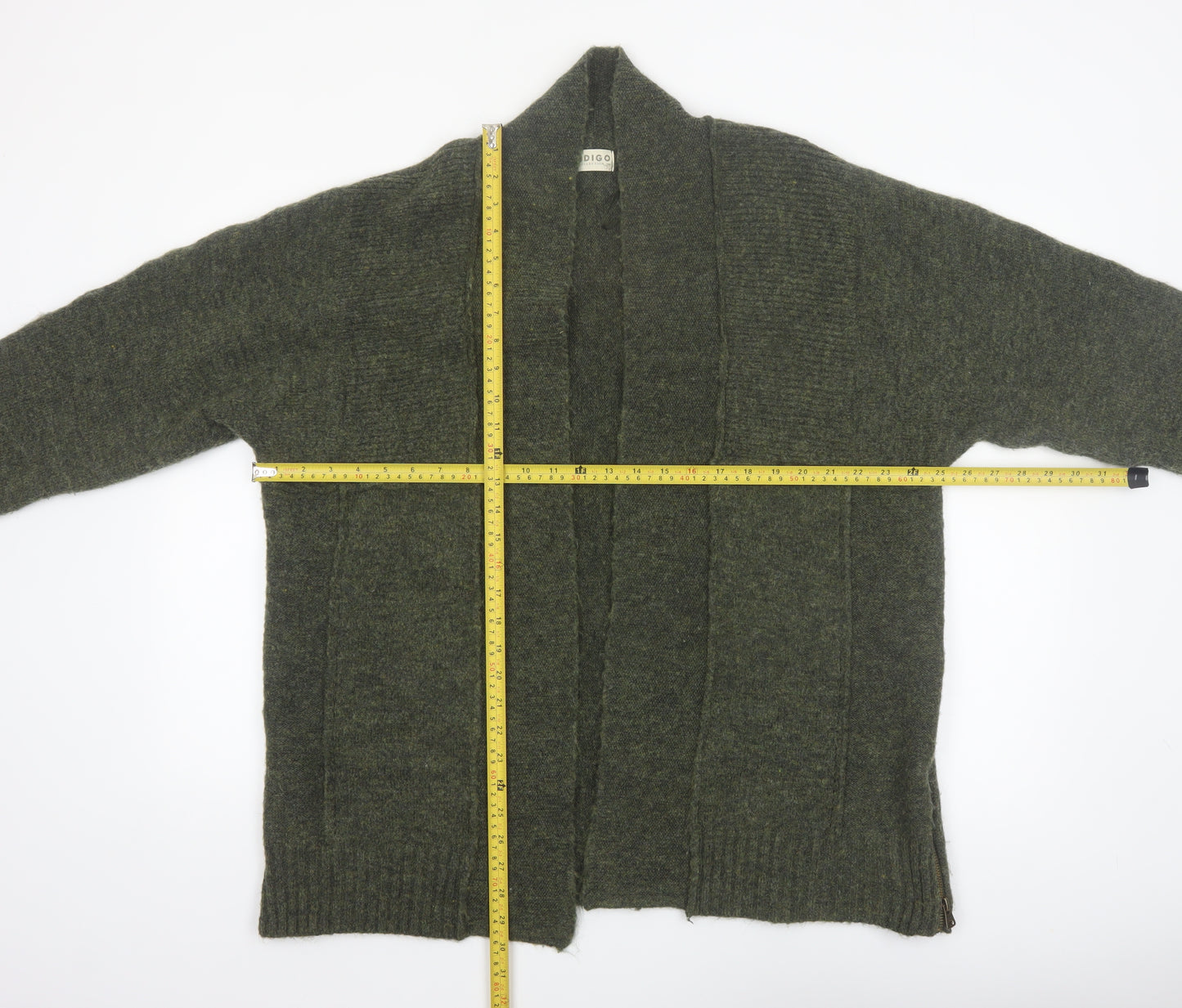 Marks and Spencer Womens Green Size L Chunky-Knit Cardigan