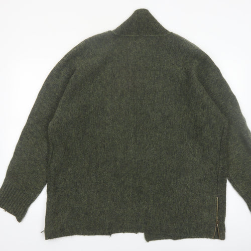 Marks and Spencer Womens Green Size L Chunky-Knit Cardigan