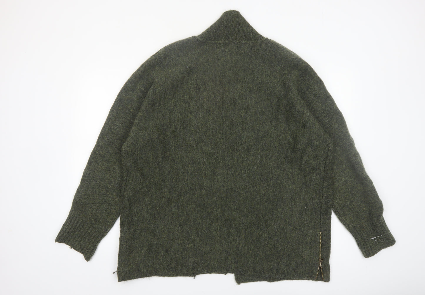 Marks and Spencer Womens Green Size L Chunky-Knit Cardigan