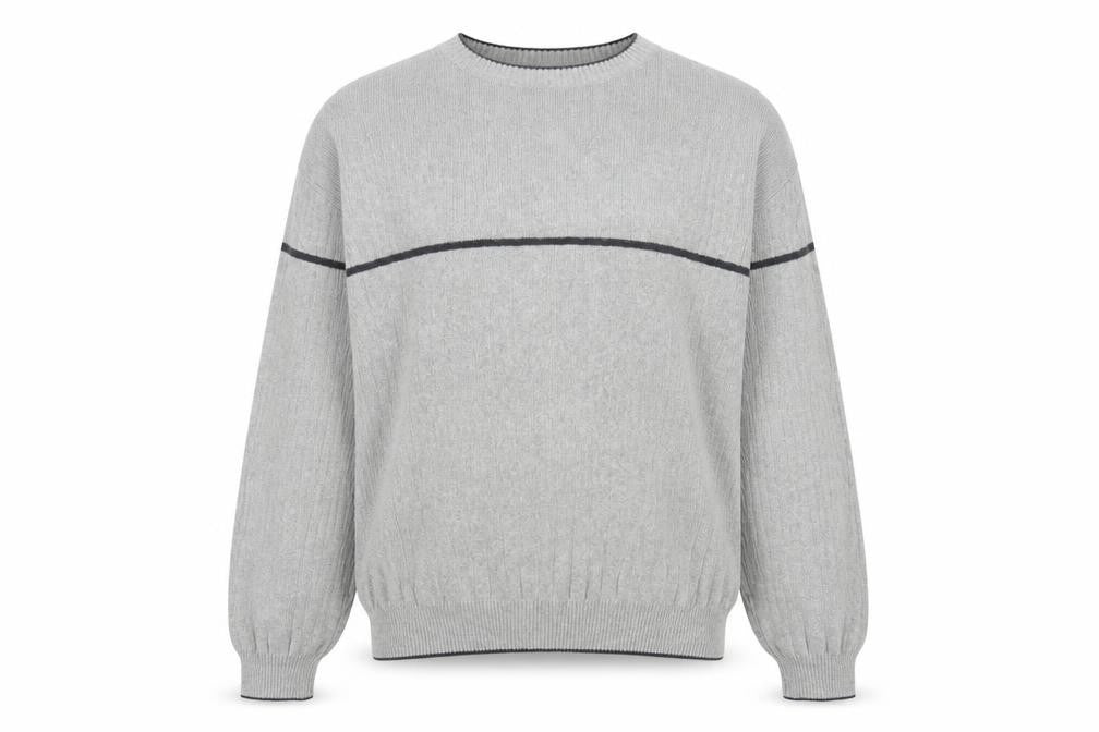 Front view of International Waters Men's Grey Cotton jumper M