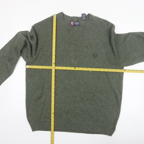 Chaps Men's Green XL Cotton Blend Crew Neck Pullover Jumper