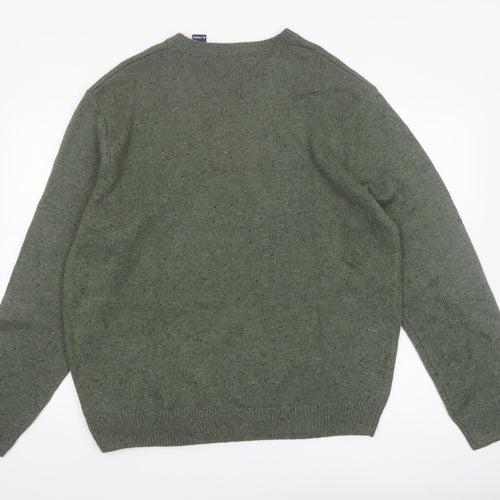 Chaps Men's Green XL Cotton Blend Crew Neck Pullover Jumper