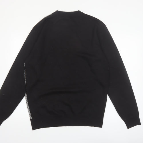 Cambridge Classics Men's Grey Geometric Knit Pullover Jumper L