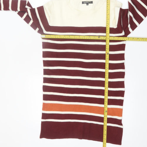La Fonte Womens Multicoloured Striped Cotton Pullover Jumper Size 20