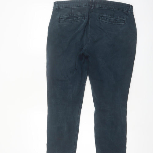 White Stuff Women's Blue Chino Trousers Size 14 Regular