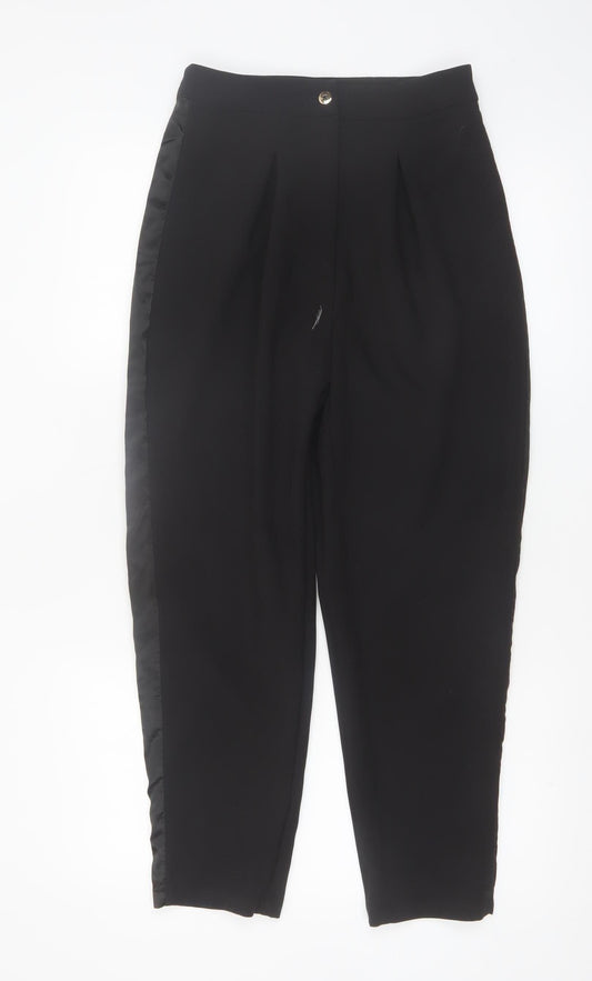 Pour Moi Women's Black Pleated Tapered Trousers Size 8