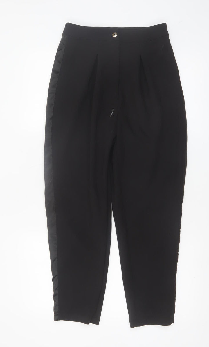 Pour Moi Women's Black Pleated Tapered Trousers Size 8