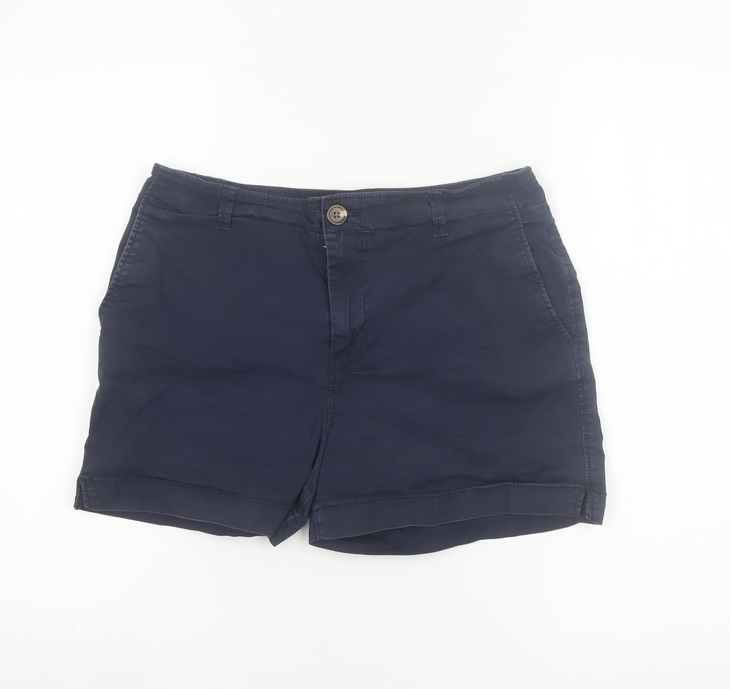 H&M Women’s Blue Chino Shorts Size 10 Cotton Blend Casual