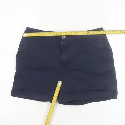 H&M Women’s Blue Chino Shorts Size 10 Cotton Blend Casual